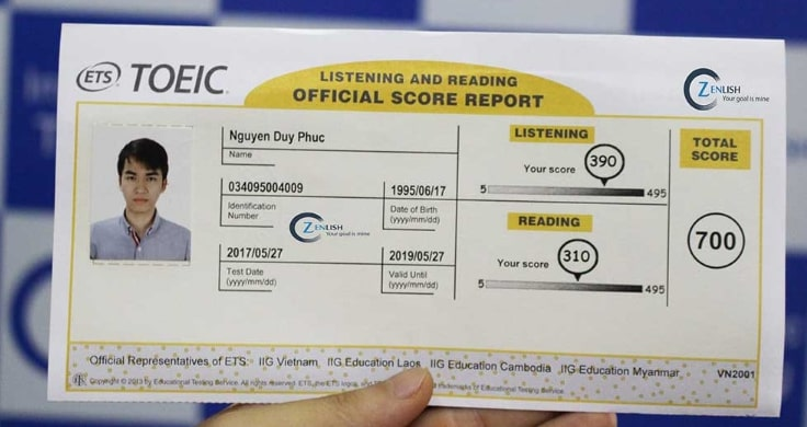 Lệ phí thi TOEIC năm 2014 là: 750.000 vnd/ lần thi